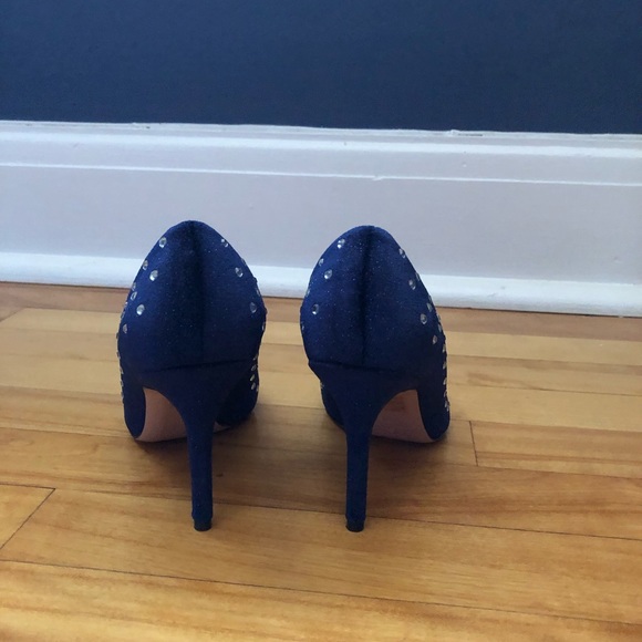 New J crew Elsie made in Italy velvet sparkling heels sz 6.5 - Picture 6 of 8